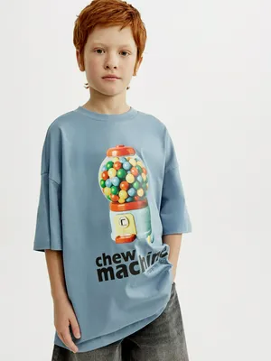 Футболка Sela с принтом, голубой, арт. 52742