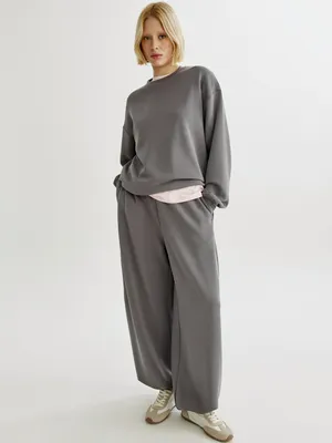 Брюки-аладдины Sela из интерлока, серый, арт. 52757