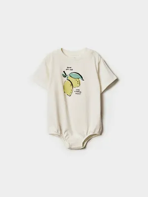 Трикотажное боди с принтом Sela, бежевый, арт. 52772