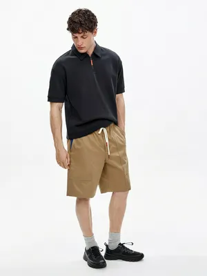 Мужские свободные шорты Sela на резинке, бежевый, арт. 52775