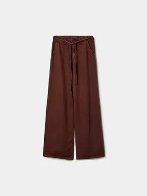 Широкие джинсы Sela из лиоцелла, коричневый, арт. 52790