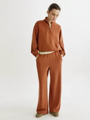 Модаловые брюки Sela с затяжками, коричневый, арт. 52812
