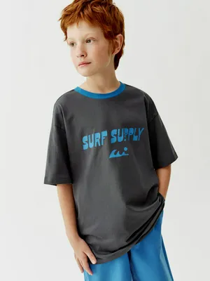 Футболка оверсайз Sela с принтом, серый, арт. 52826