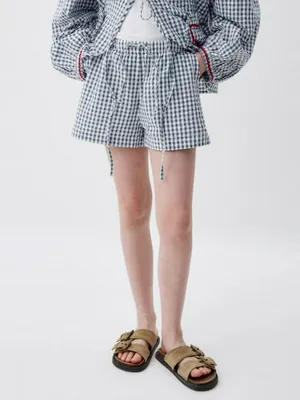 Шорты в клетку для девочек, арт. 5302