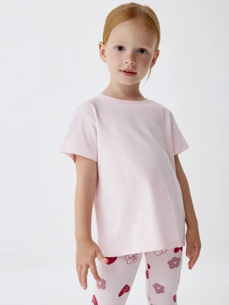 Базовая футболка детская, розовый, арт. 5319