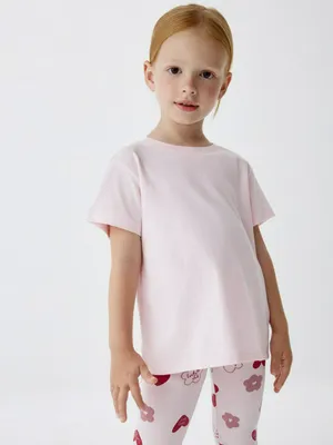 Базовая футболка детская, розовый, арт. 5319