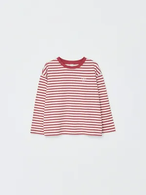 Базовый лонгслив в полоску для девочек, разноцветный, арт. 5320