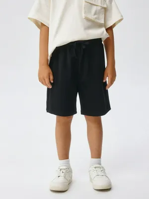 Базовые трикотажные шорты для мальчиков, черный, арт. 5324