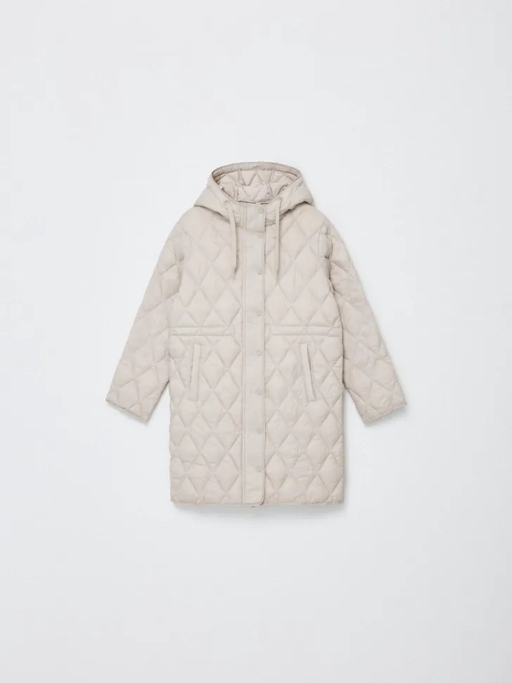 Стеганое пальто для девочек, бежевый, арт. 5327