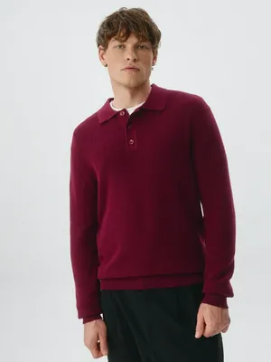 Джемпер-поло с добавлением шерсти, арт. 5335