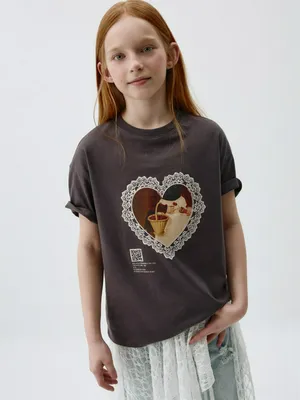 Футболка для девочек с AR-принтом по мотивам картины Сваненбюрга, арт. 5336