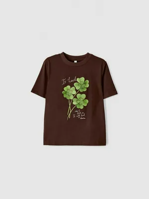 Футболка Sela с принтом, коричневый, арт. 53568