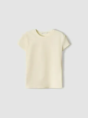 Базовая приталенная футболка Sela, бежевый, арт. 53570