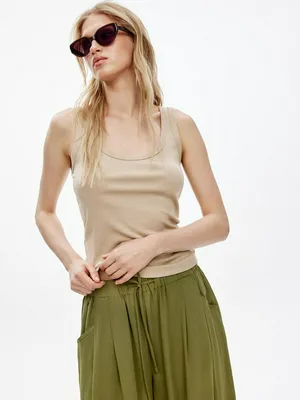 Топ Sela Эми в рубчик, бежевый, арт. 53572