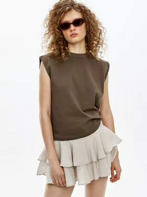 Топ оверсайз Sela Young, коричневый, арт. 53578