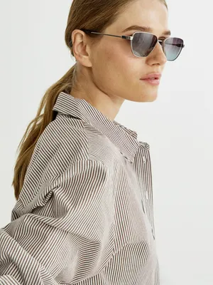 Солнцезащитные очки Sela с металлической оправой, серый, арт. 53585