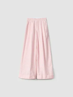 Широкие брюки Sela в клетку, розовый, арт. 53596