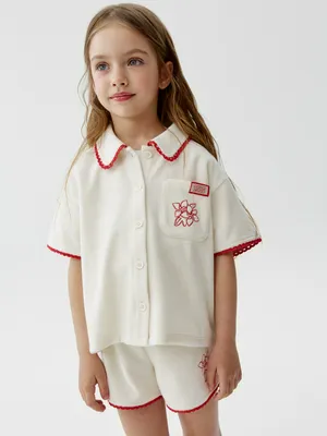 Махровая рубашка Sela, белый, арт. 53601