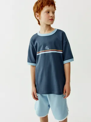 Комплект Sela из футболки и шорт, синий, арт. 53606