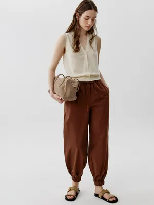 Брюки-джоггеры Sela, коричневый, арт. 53613