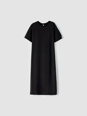 Платье-футболка Sela макси, черный, арт. 53640