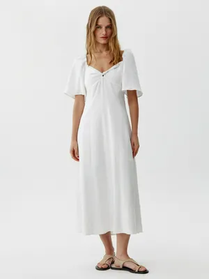 Платье миди Sela, белый, арт. 53659