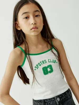 Укороченный топ Sela с принтом, белый, арт. 53687