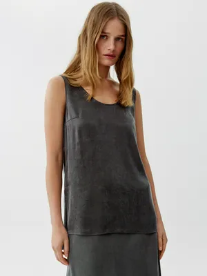 Топ Sela с завязками, серый, арт. 53693