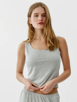 Топ Sela однотонный, серый, арт. 53700