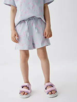 Трикотажные шорты с принтом для девочек, арт. 5394