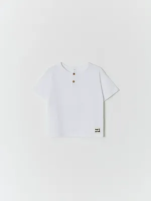 Базовая футболка на пуговицах для мальчиков, арт. 5397