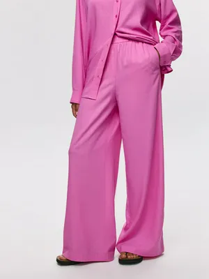 Широкие брюки из вискозы и льна, арт. 5398