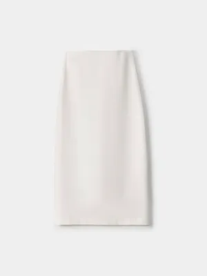 Юбка Sela прямая макси из футера, бежевый, арт. 54302