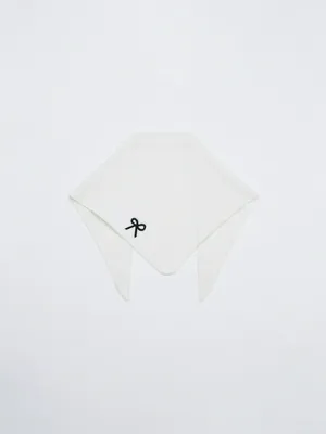 Вязаная косынка для девочек, белый, арт. 5431