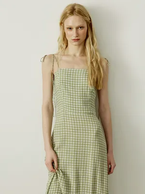 Платье Sela на бретелях, зеленый, арт. 54324