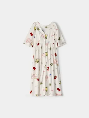 Платье миди Sela с принтом, белый, арт. 54330