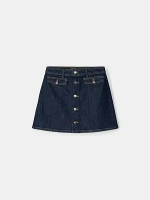 Джинсовая мини-юбка Sela, синий, арт. 54333