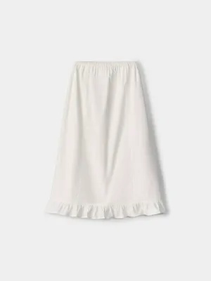 Юбка миди Sela с оборкой, белый, арт. 54358