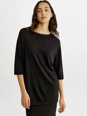 Джемпер Sela оверсайз, черный, арт. 54360