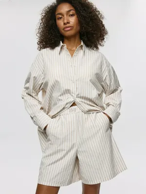 Хлопковые шорты Sela с патчем, бежевый, арт. 54372