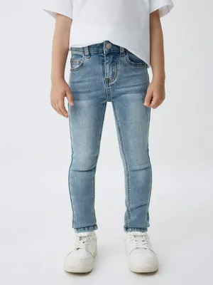 Базовые джинсы Slim fit для девочек, голубой, арт. 5487