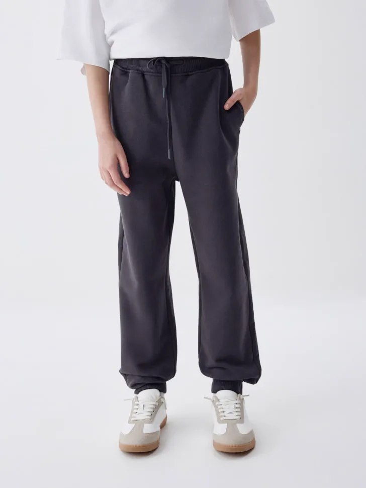 Базовые джоггеры для девочек, серый, арт. 5518