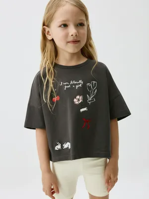 Футболка с принтом для девочек, арт. 5530