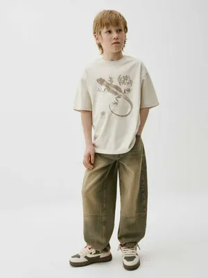 Джинсы Baggy с винтажной стиркой для мальчиков, арт. 5532