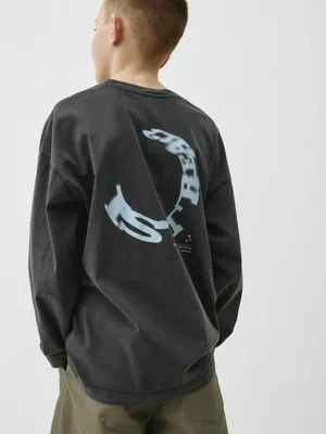 Лонгслив оверсайз с принтом детский, арт. 5535