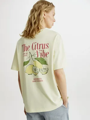 Футболка оверсайз Sela The Citrus Vibe, бежевый, арт. 55365