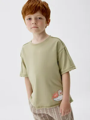 Футболка оверсайз с принтом для мальчиков, арт. 5543