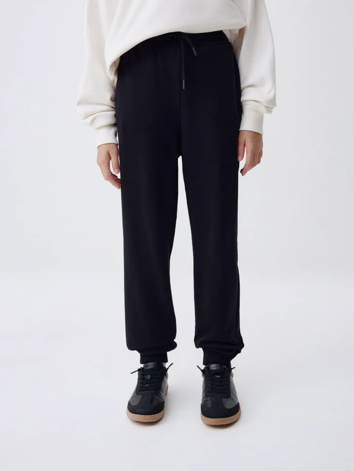 Джоггеры для девочек, черный, арт. 5584