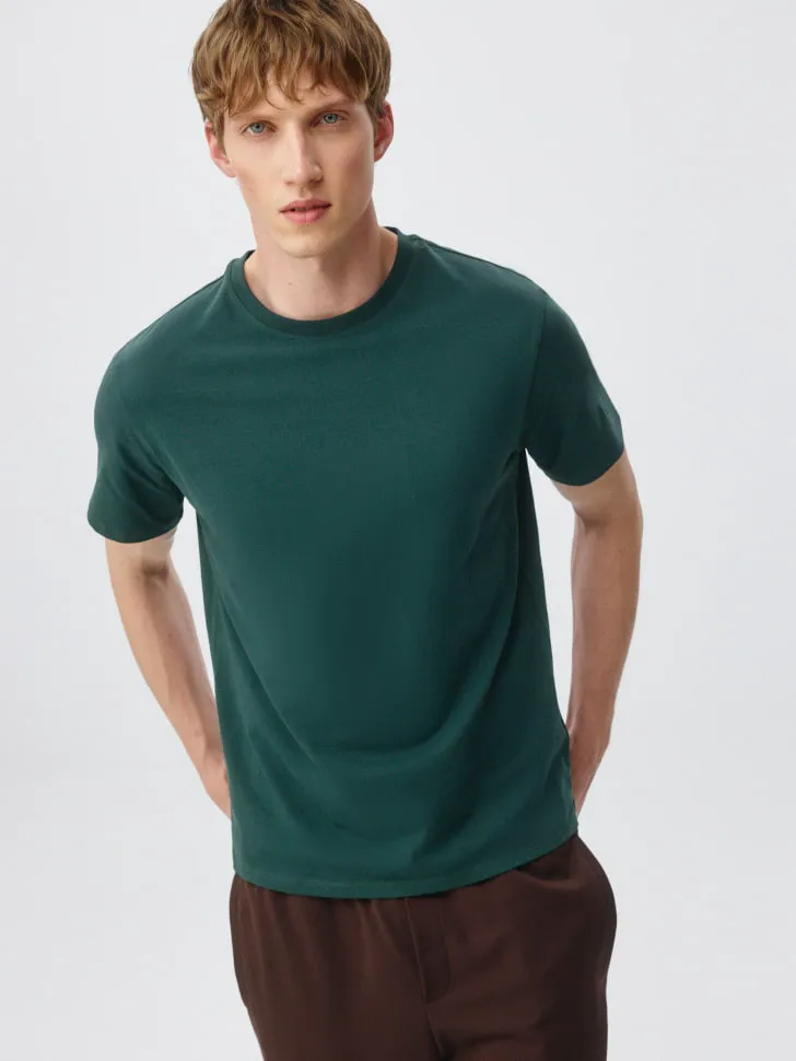 Футболка SLIM FIT базовая, зеленый, арт. 5586