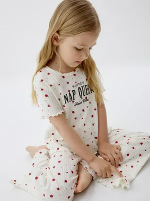 Пижама с принтом для девочек, арт. 5598